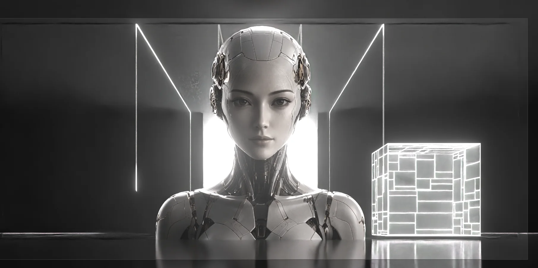AI 机器人正面场景