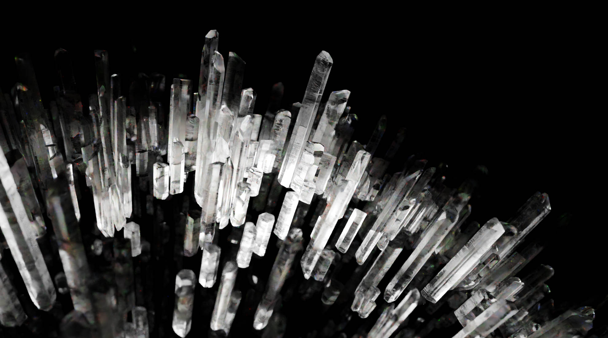 白色石英晶簇